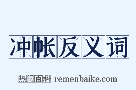 冲帐反义词是什么意思的图片